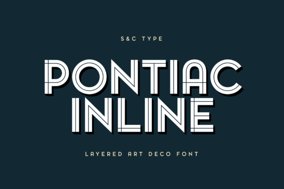 Pontiac Inline: A Modern Art Deco Font for Bold Design