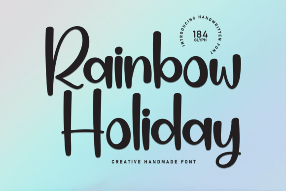 Rainbow Holiday Font: A Cheerful Design Asset