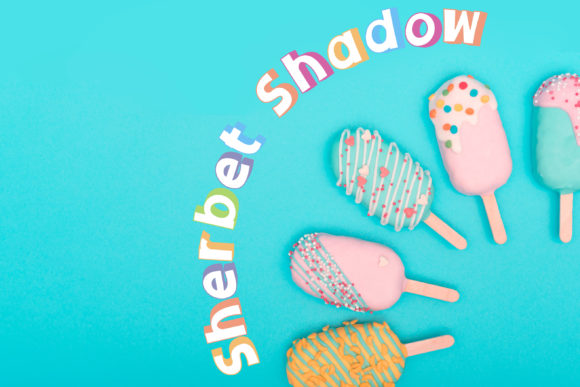 Sherbet Shadow Duo: A Full-Color Font for Modern Design