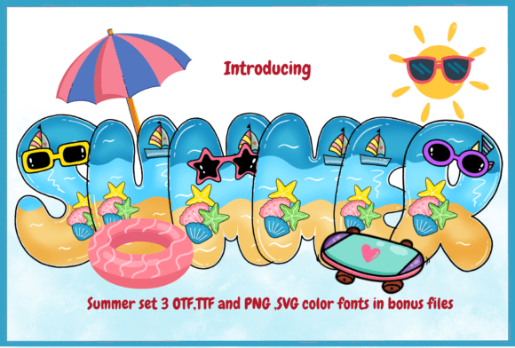 Summer Set 3: The Ultimate Beach Font for Designers