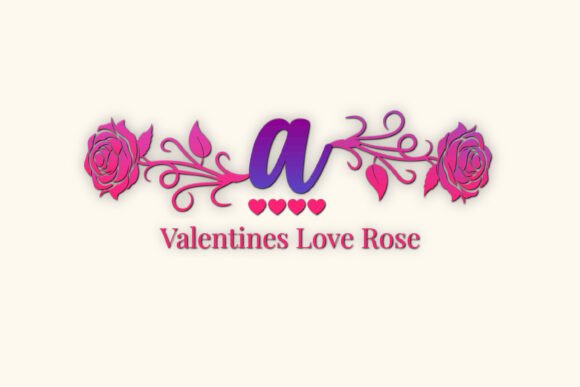 Valentines Love Rose: A Color Font for Vibrant Design